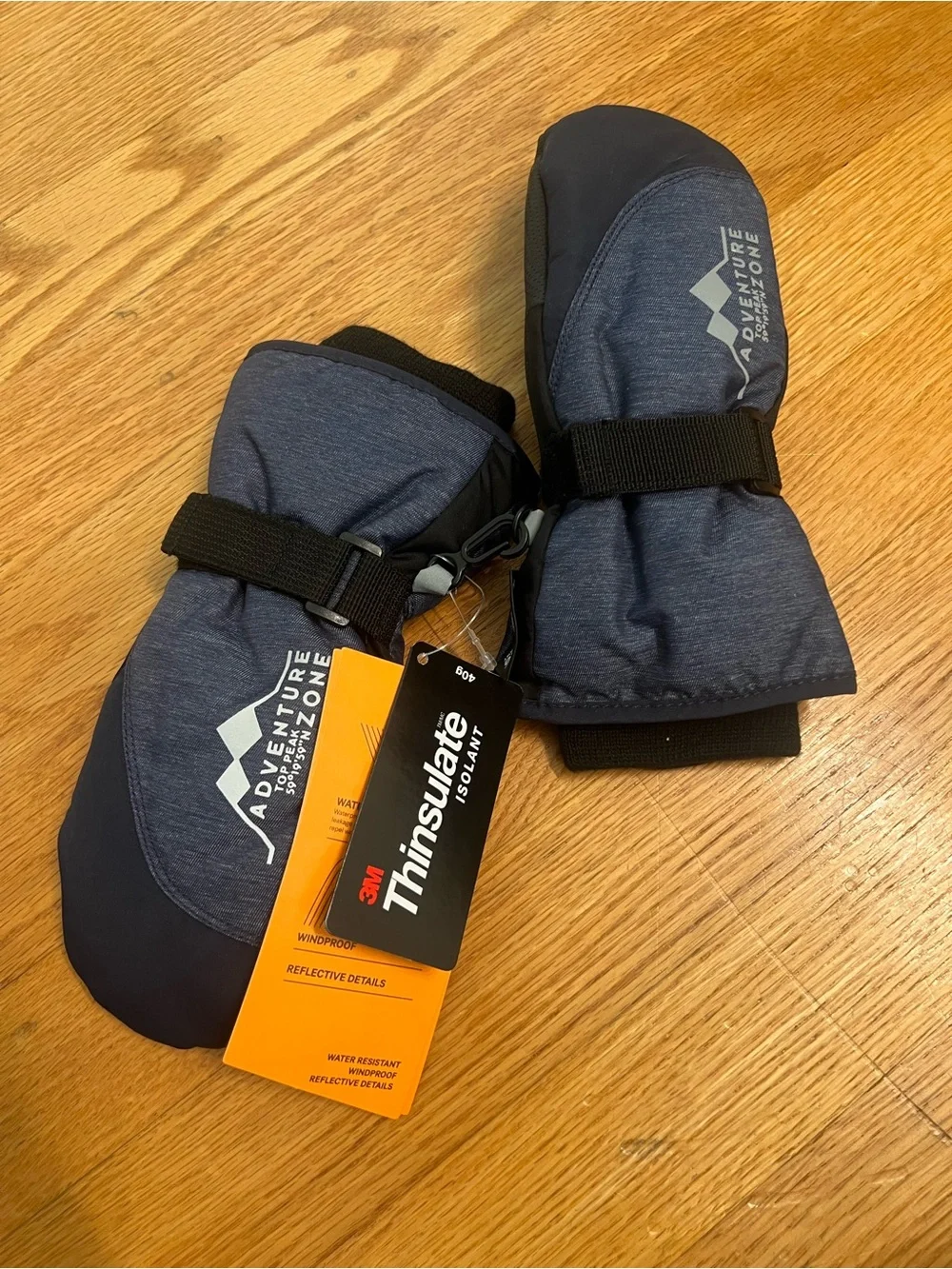 Adventures Zone Navy Blue Kids Snow Mittens with Thinsulate
